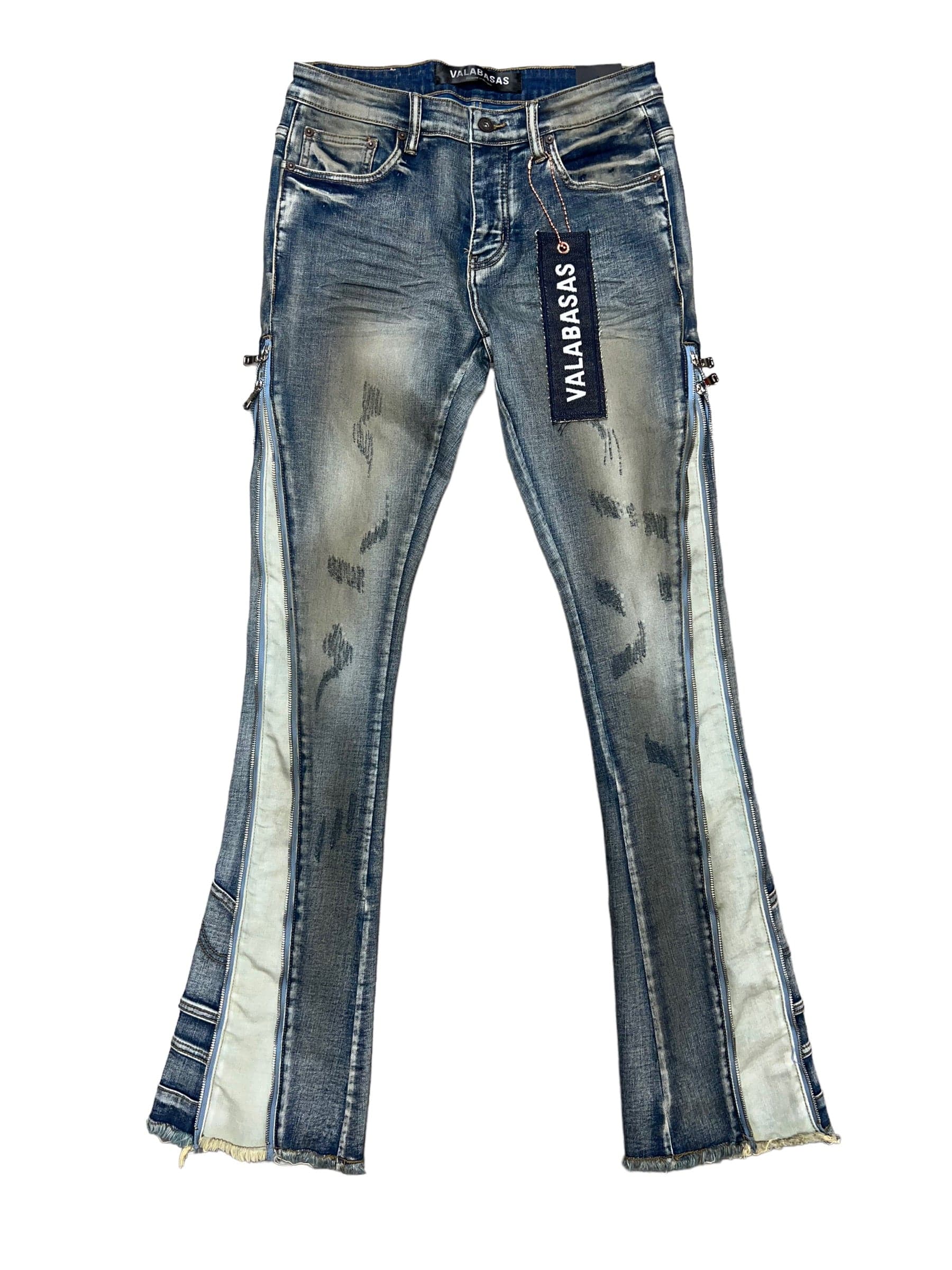VALABASAS CONTRAST STACKED FLARE JEAN 30 | ヤマダウェブコム