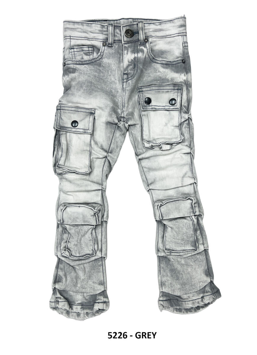 CARGO STACKED DENIM GREY
