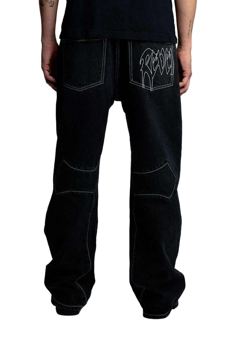 CROSS DENIM PANT BLACK-thumbmail-3