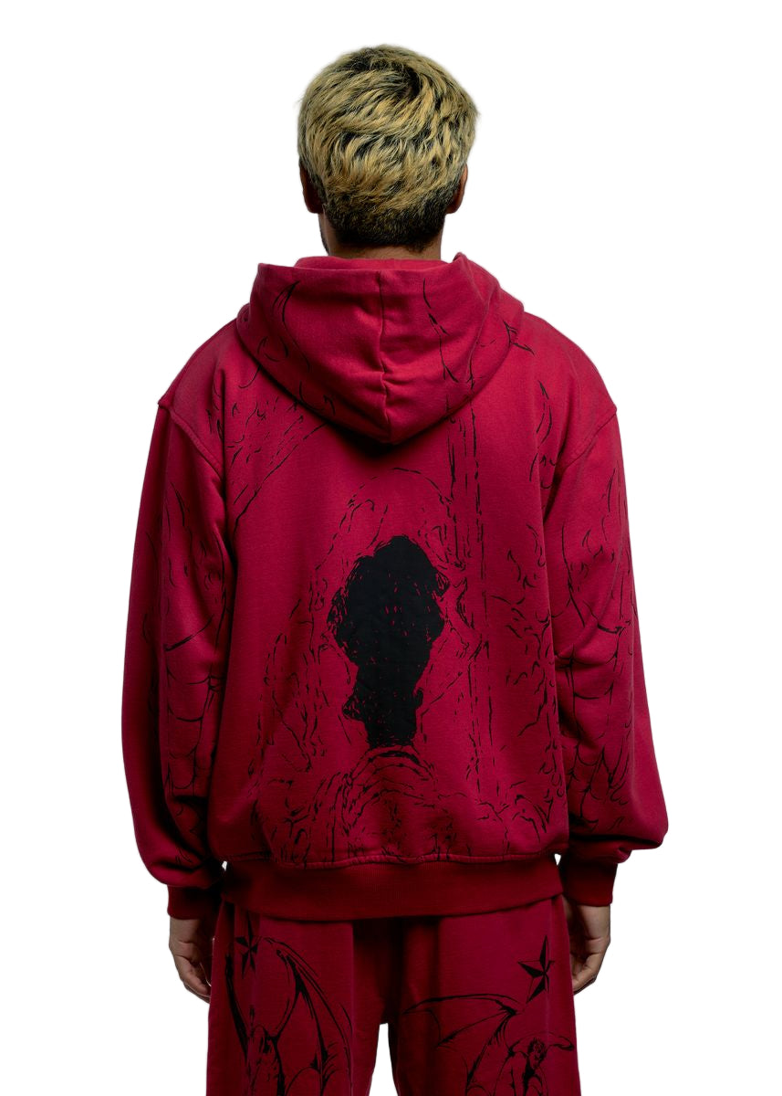 TATTOO ZIP RED/BLACK