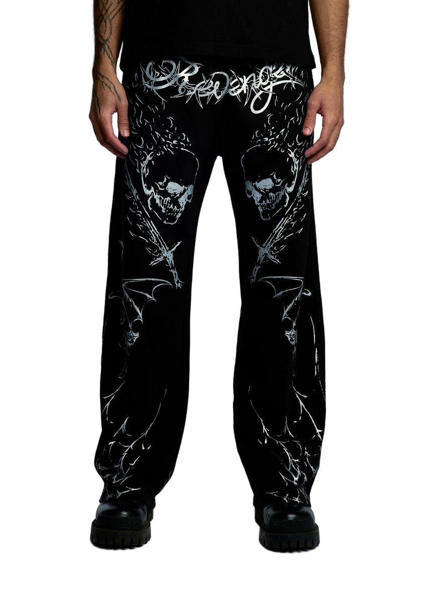 TATTOO SWEATPANT BLACK/SILVER