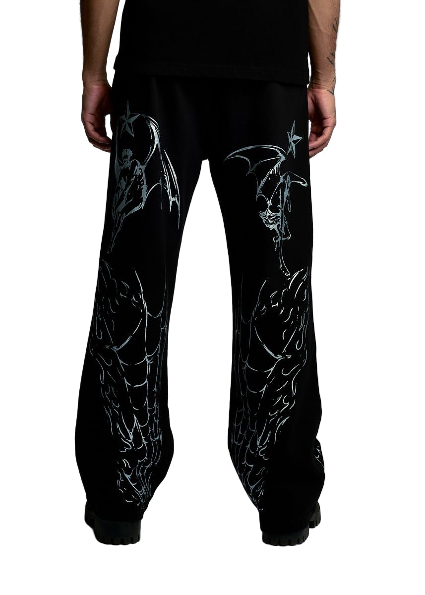 TATTOO SWEATPANT BLACK/SILVER-thumbmail-3