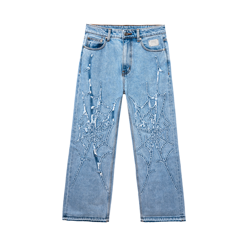 SPIDER WEB DENIM PANT INDIGO