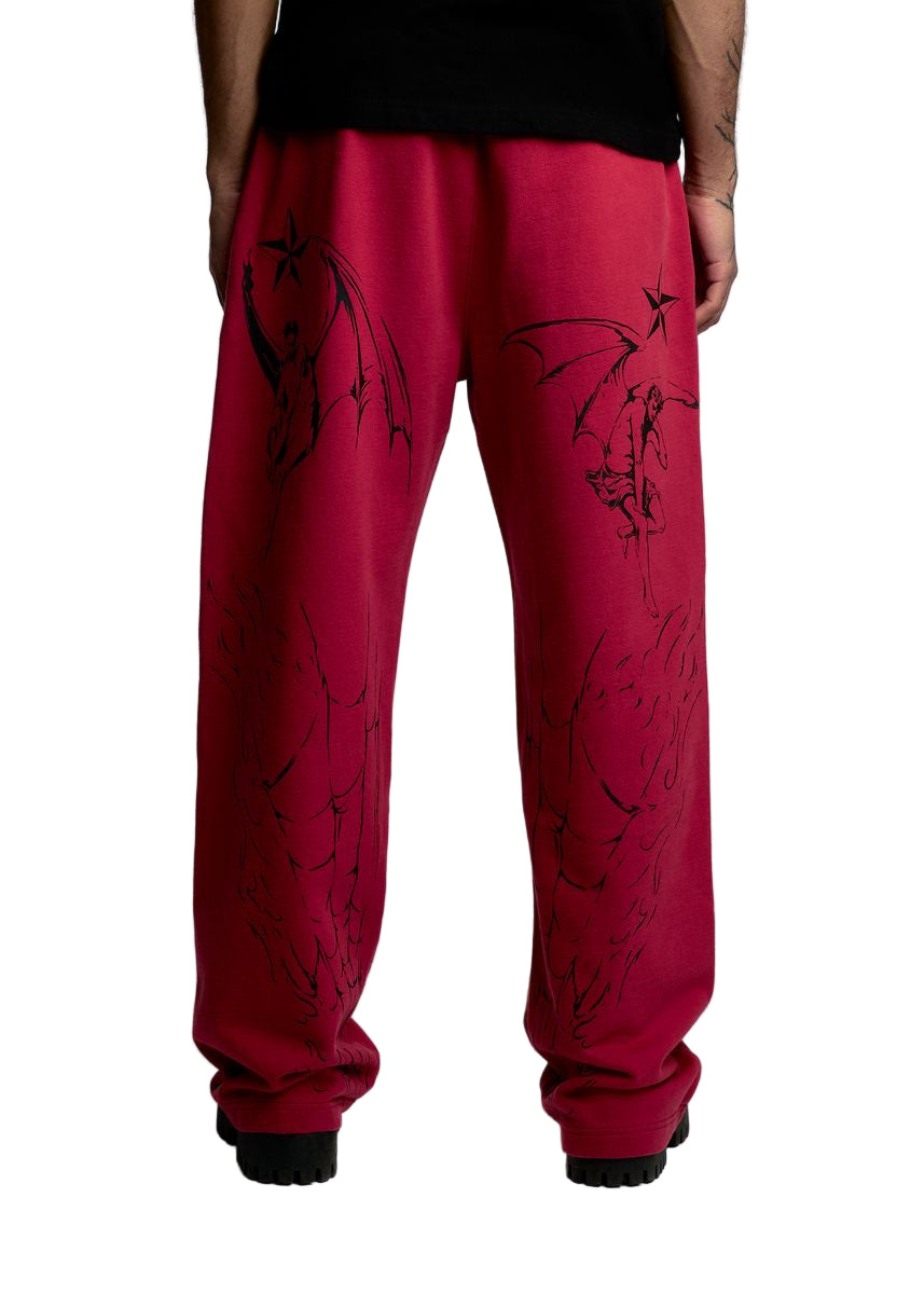 TATTOO SWEATPANT RED/BLACK-thumbmail-3
