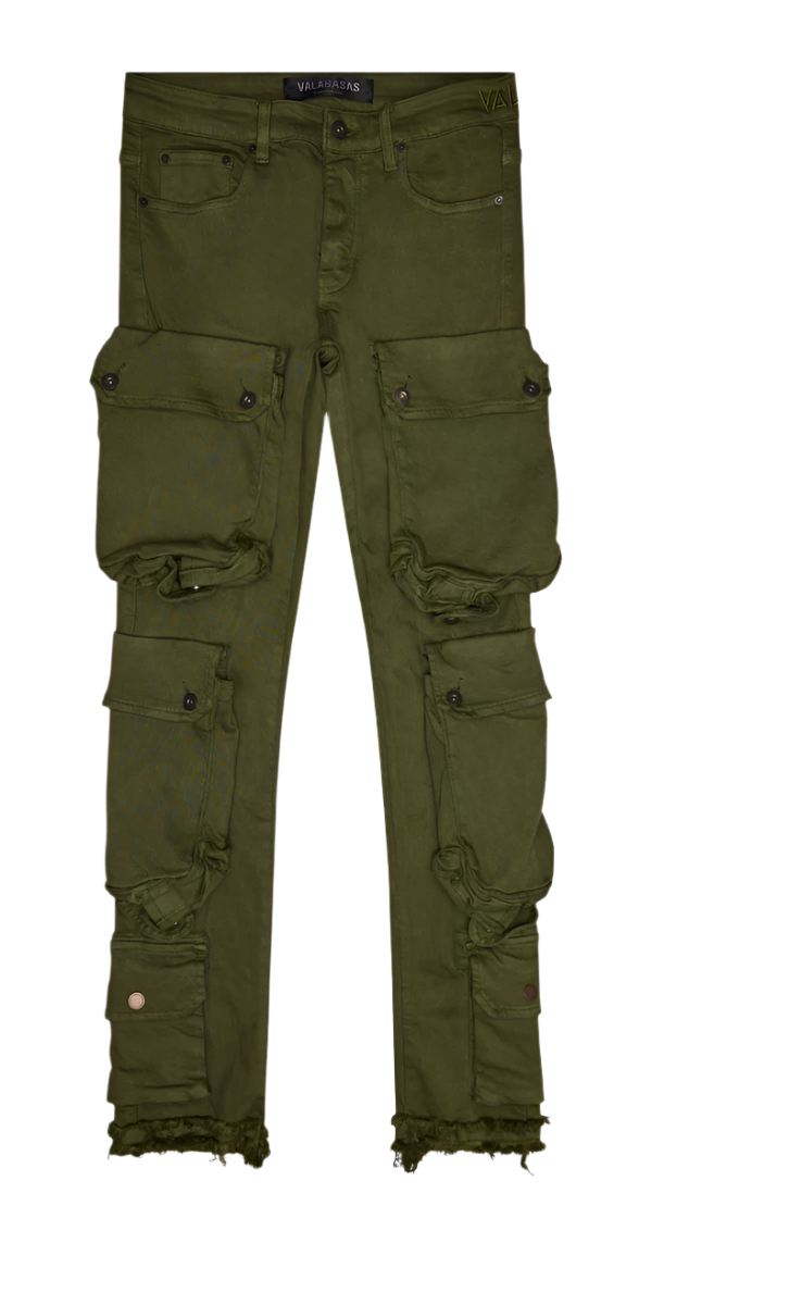 Valabasas "CLIFF JUMP" OLIVE WASHED SKINNY