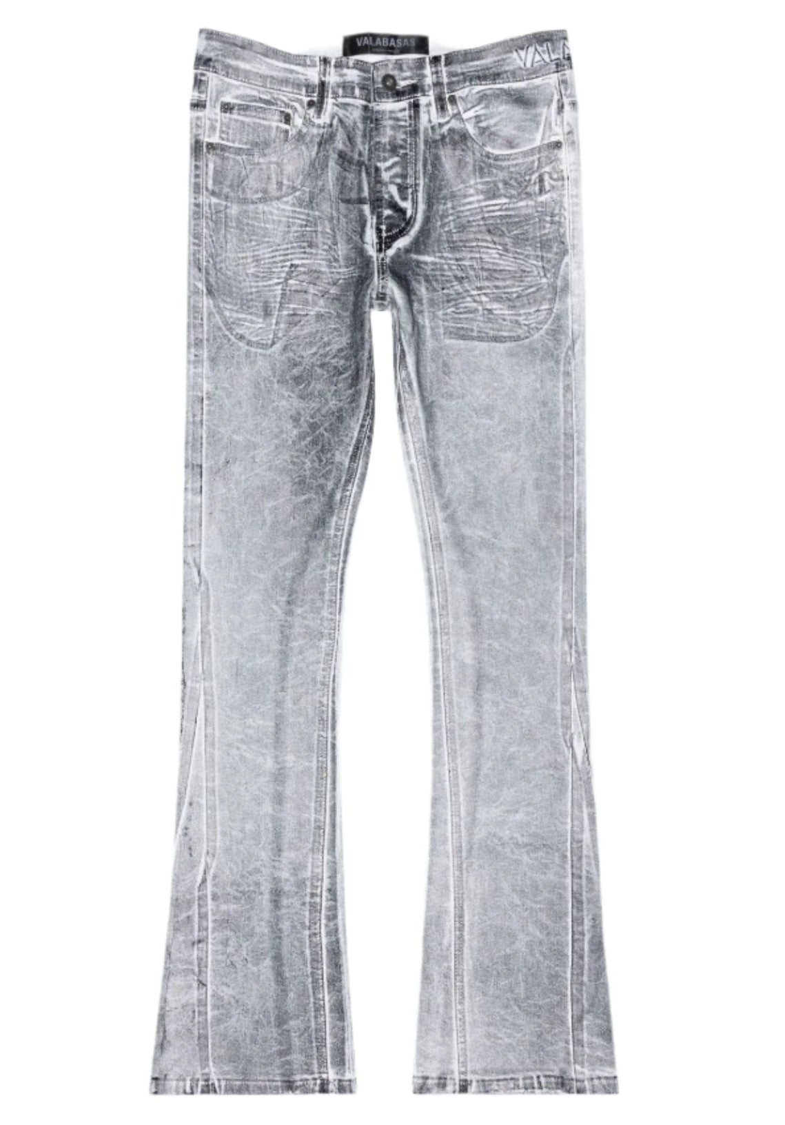 "FAX" STACKED WAXED DENIM