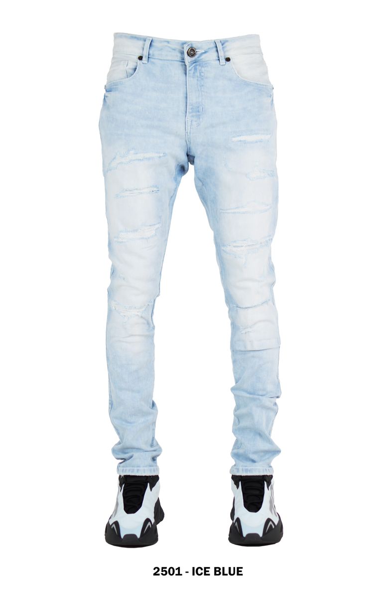 RIP & REPAIR EMB DENIM