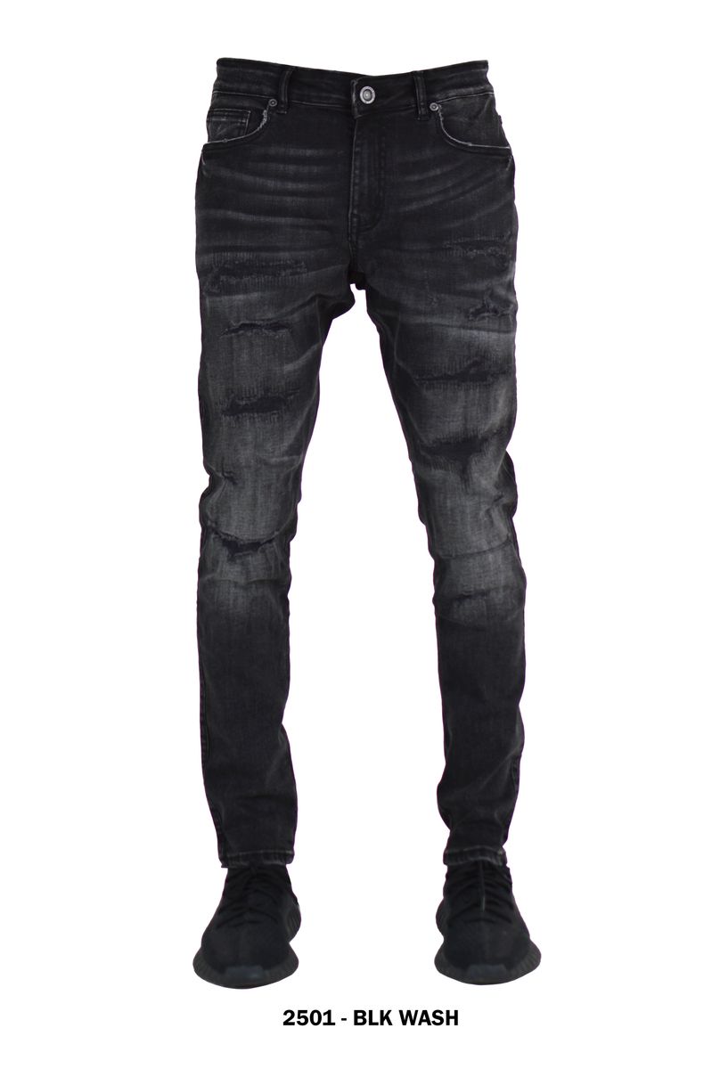 RIP & REPAIR EMB DENIM