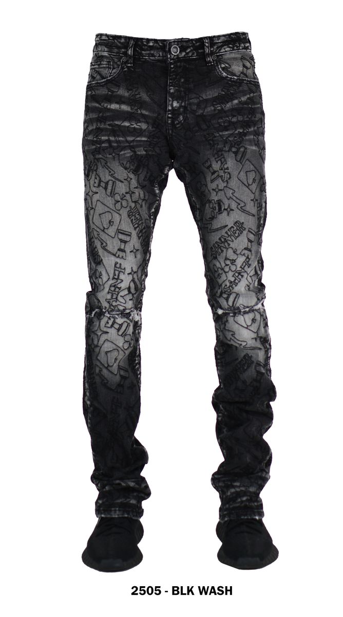 GRAPHIC EMBRIODERY DENIM