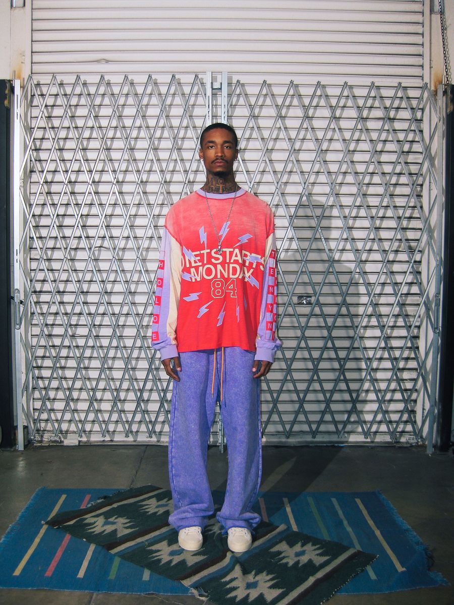 Bolt Panel Long Sleeve-Red/Purple-thumbmail-3