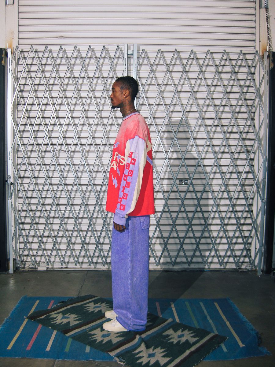 Bolt Panel Long Sleeve-Red/Purple-thumbmail-5
