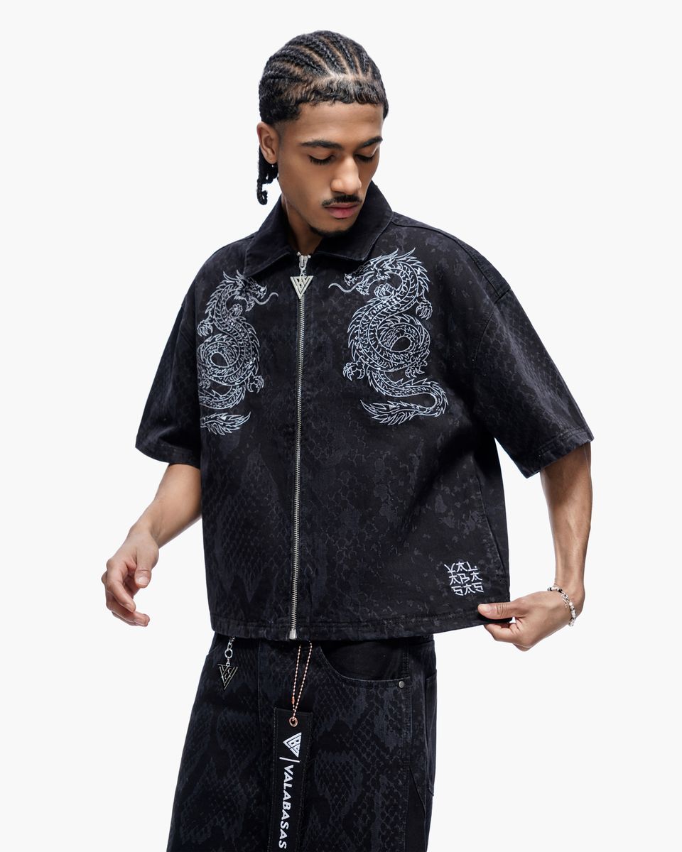 "OBSIDIAN TWINS" DENIM ZIP UP-thumbmail-4