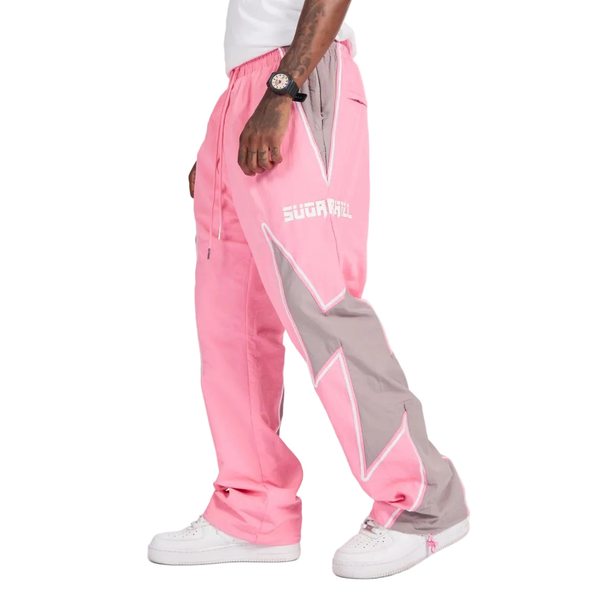 "BOLT" WINDBREAKER PANTS (PINK)
