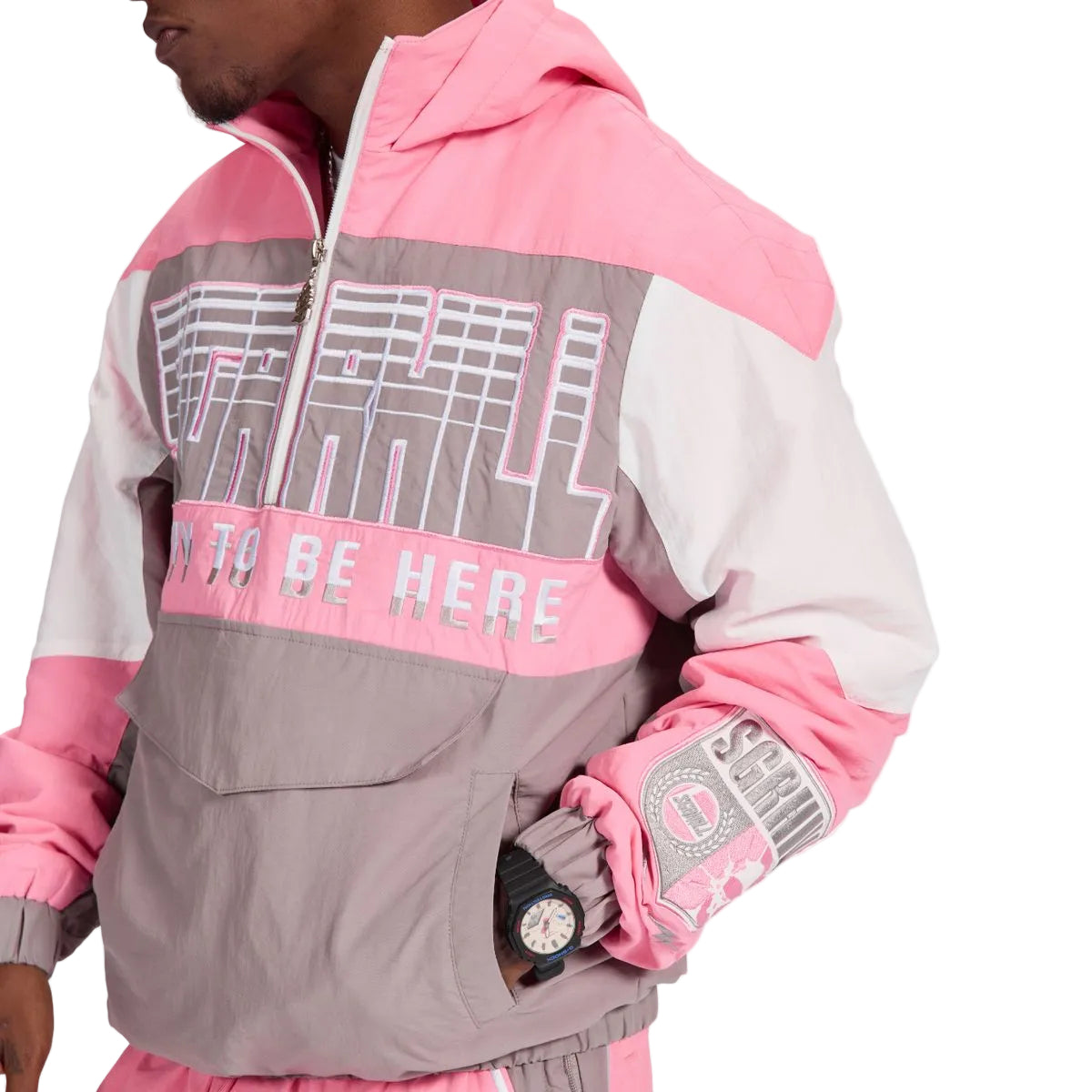 "STORM" STARTER JACKET (PINK / GRAY)-thumbmail-3
