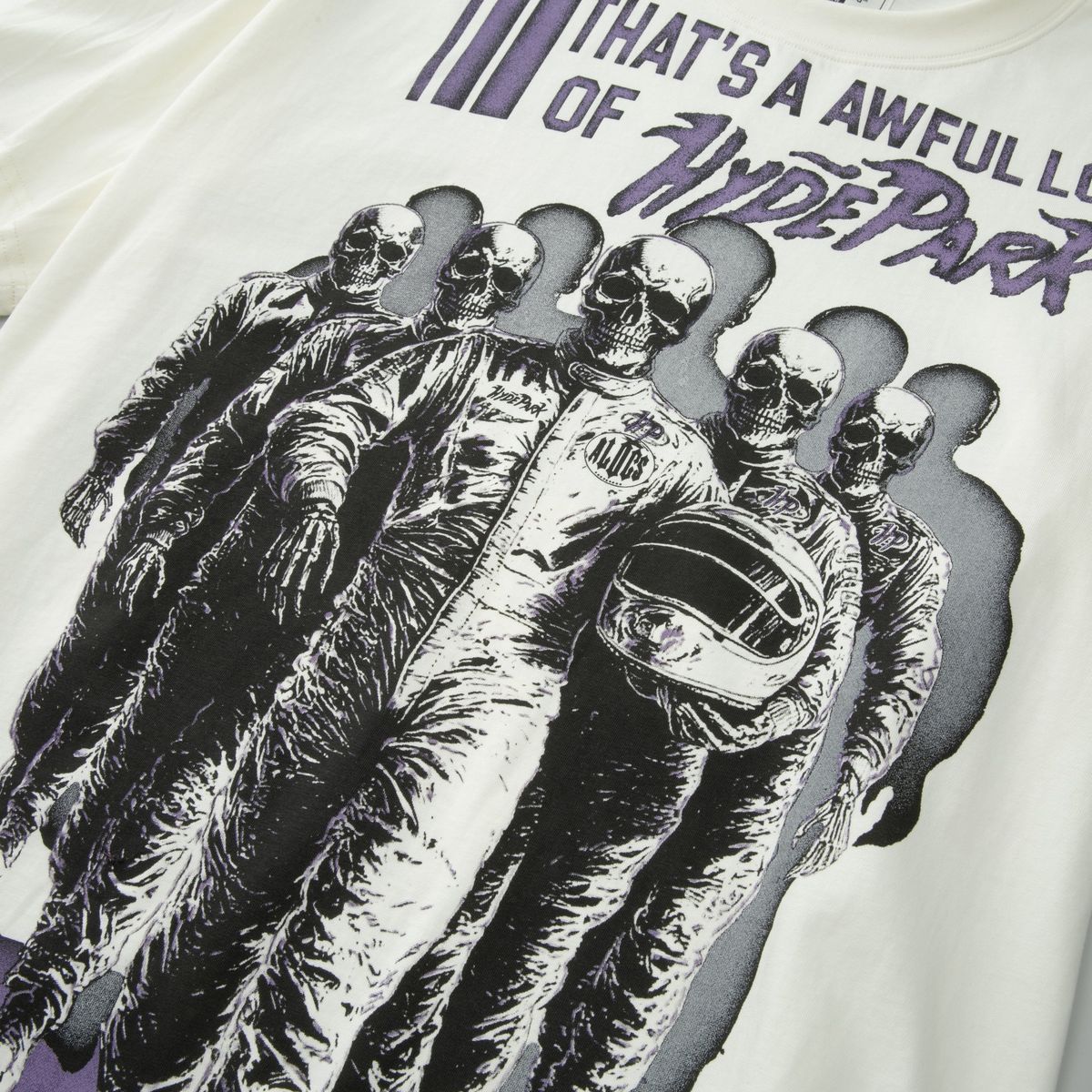 Cough Syrup Moto Racer Team T-shirt - White-thumbmail-3