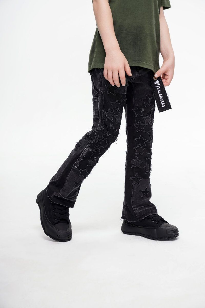 VALABASAS KIDS V-STARS STACKED BLACK-thumbmail-3