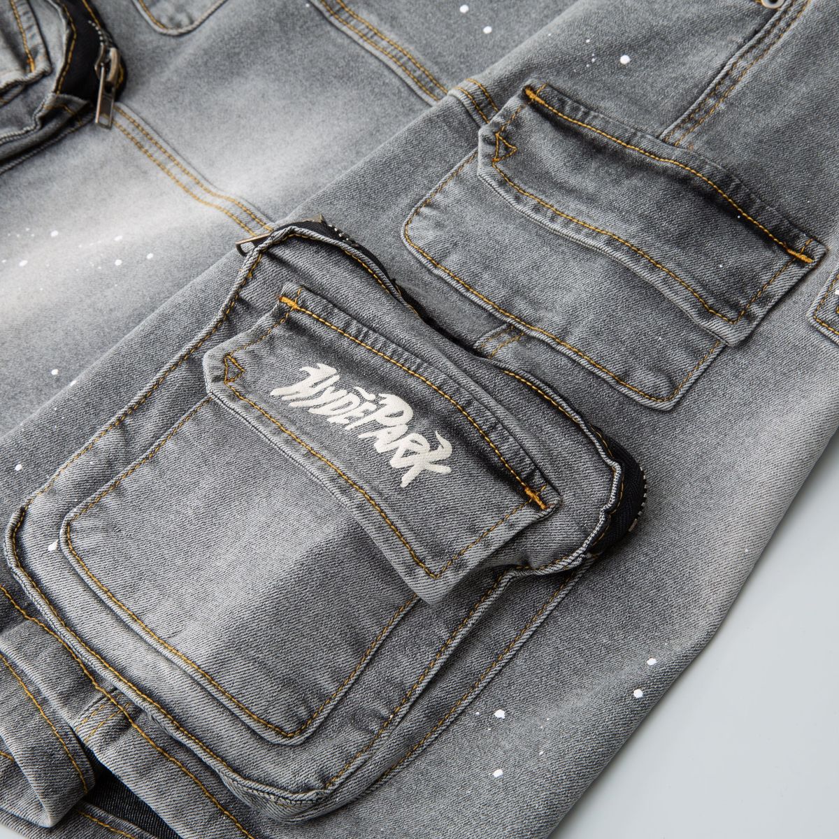 Velocity Cargo Denim Short - Grey-thumbmail-6