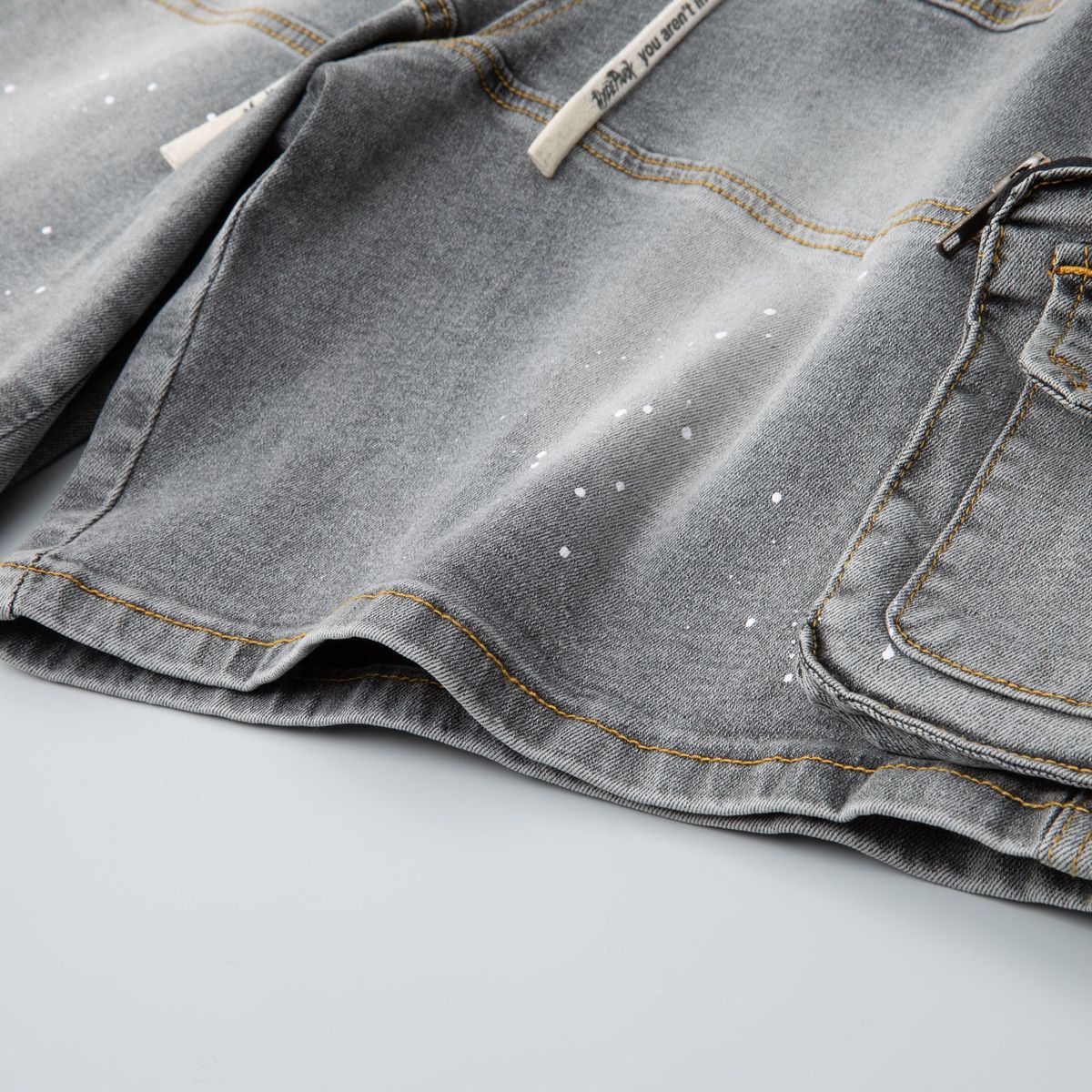 Velocity Cargo Denim Short - Grey-thumbmail-8