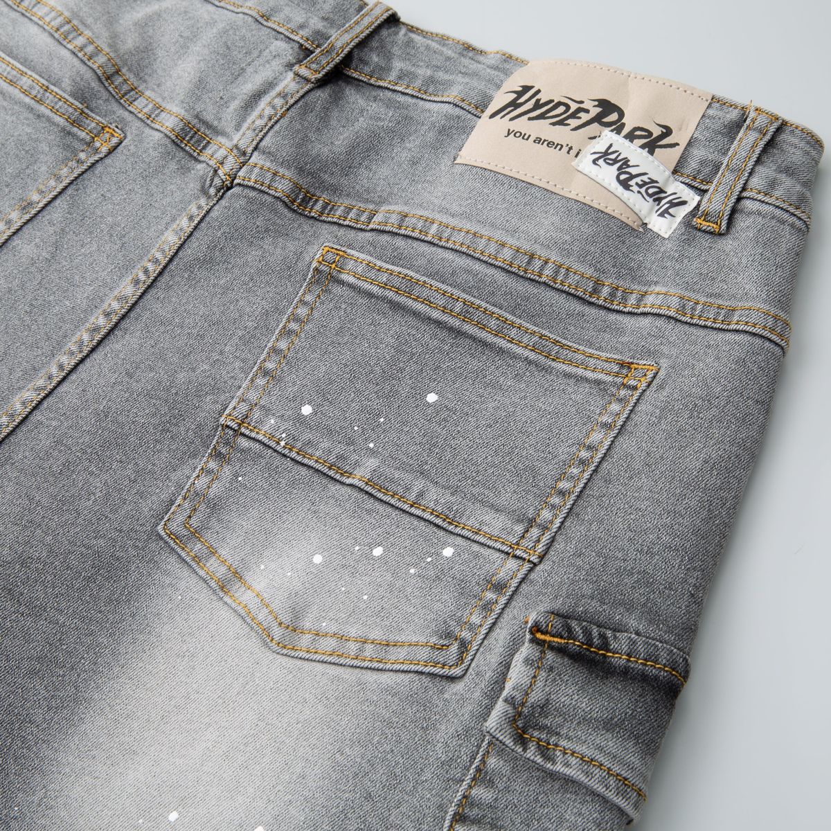 Velocity Cargo Denim Short - Grey-thumbmail-5