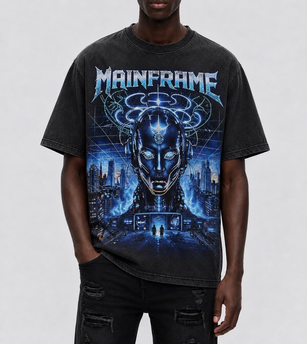 REELISTIK MAINFRAME  DIAMONDS HEAVY WEIGHT TEE