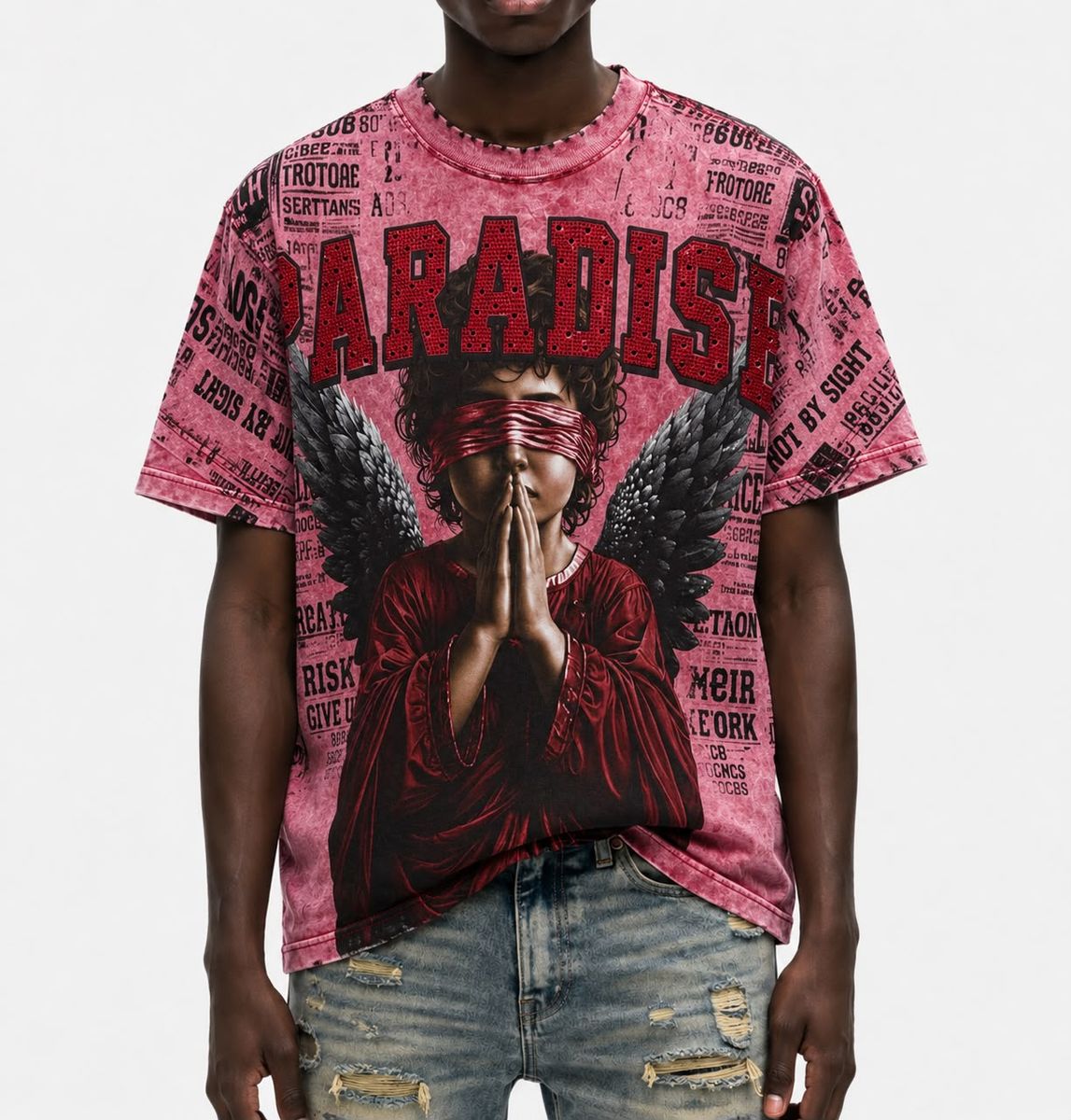 REELISTIK BABY ANGEL DIAMONDS HEAVY WEIGHT TEE