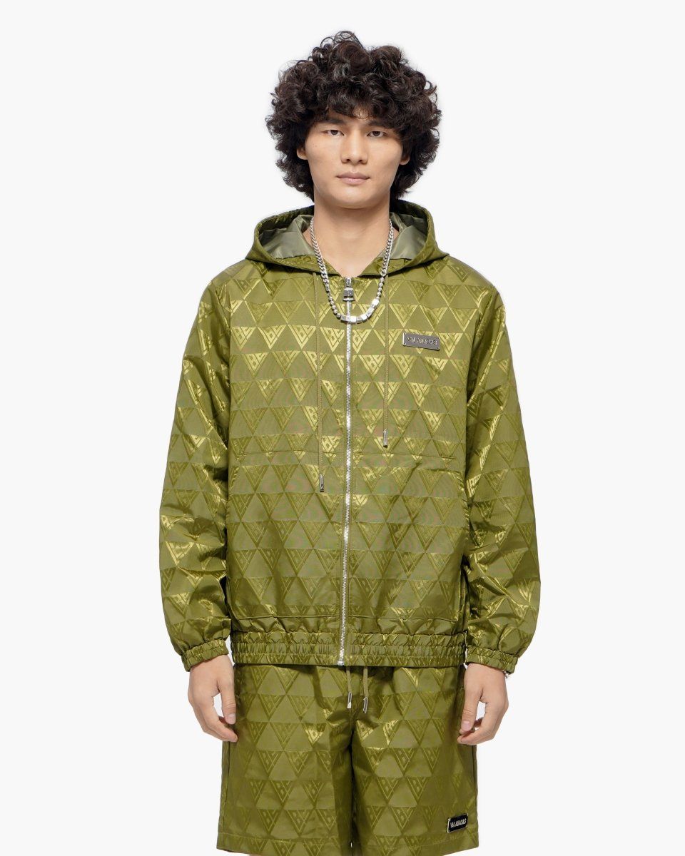 Valabasas Monogram 2.0 Olive Windbreaker Jacket-thumbmail-1