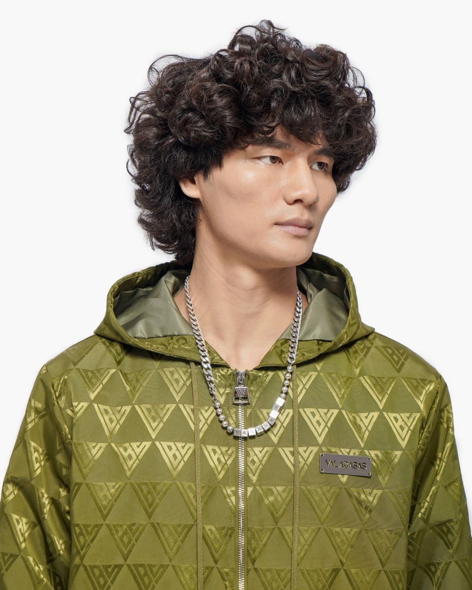 Valabasas Monogram 2.0 Olive Windbreaker Jacket-thumbmail-3