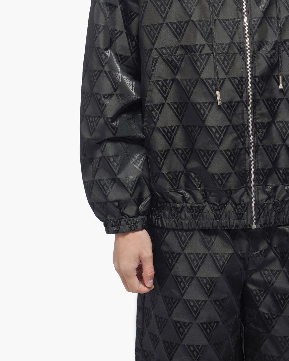 Valabasas Monogram 2.0 Black Windbreaker Jacket-thumbmail-3