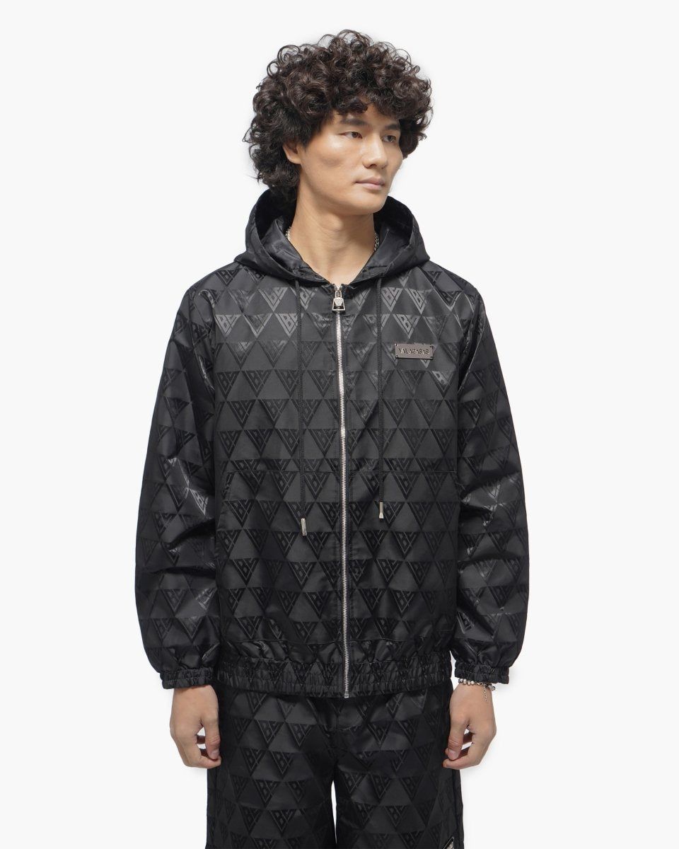 Valabasas Monogram 2.0 Black Windbreaker Jacket-thumbmail-7
