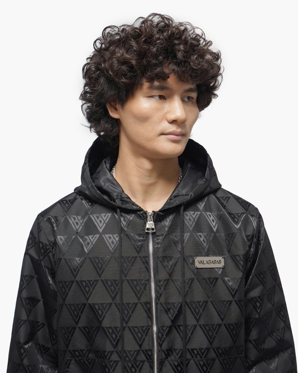 Valabasas Monogram 2.0 Black Windbreaker Jacket-thumbmail-8