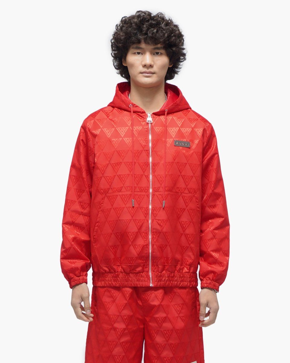 Valabasas Monogram 2.0 Red Windbreaker Jacket-thumbmail-1