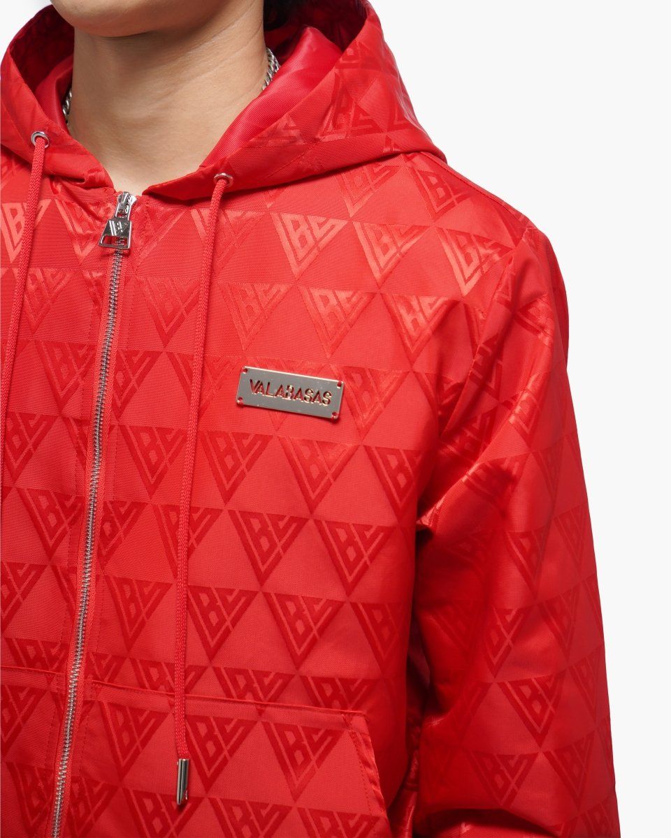 Valabasas Monogram 2.0 Red Windbreaker Jacket-thumbmail-2