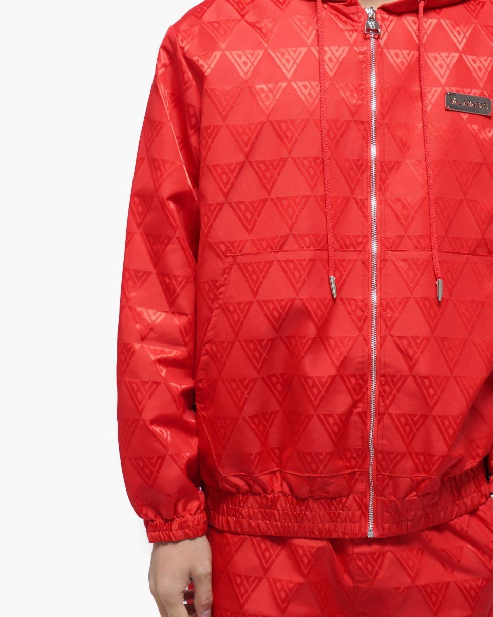 Valabasas Monogram 2.0 Red Windbreaker Jacket-thumbmail-3