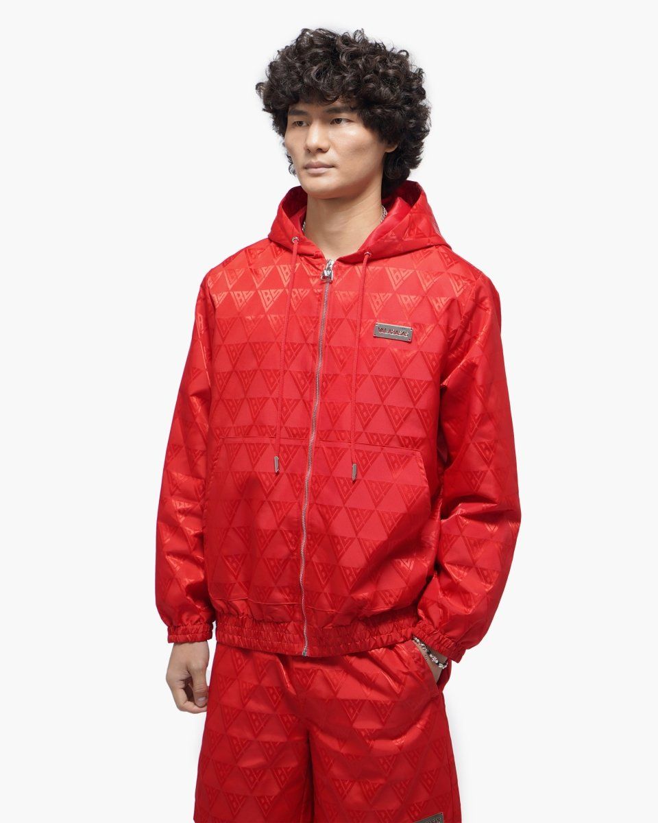 Valabasas Monogram 2.0 Red Windbreaker Jacket-thumbmail-4