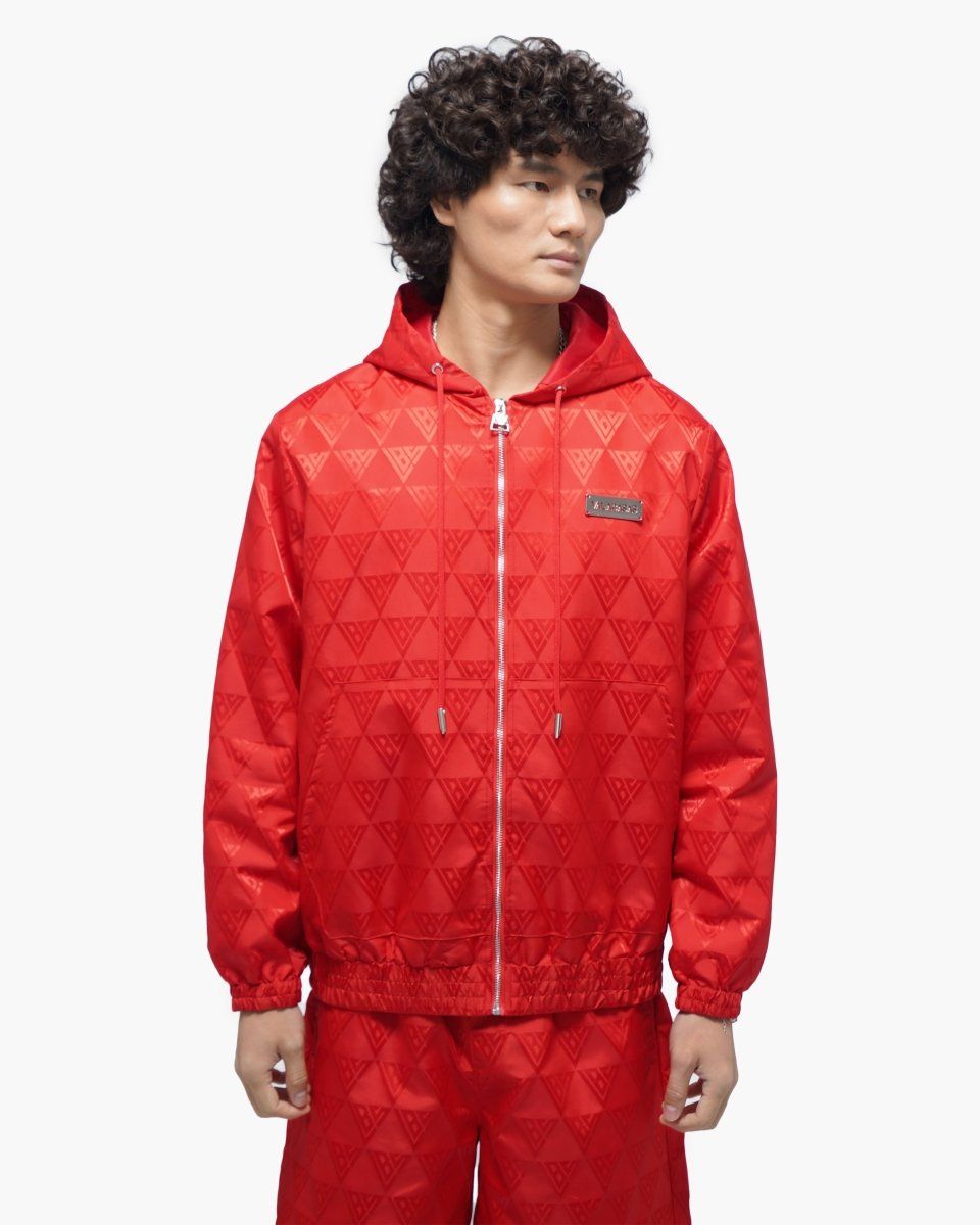 Valabasas Monogram 2.0 Red Windbreaker Jacket-thumbmail-7