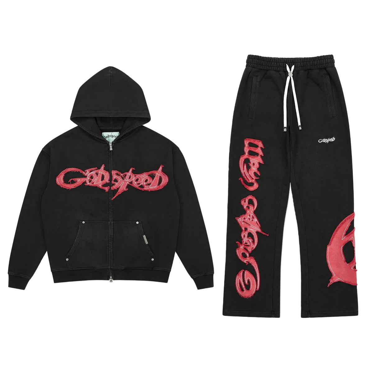 Raw Import Sweatsuit (Black/Red)