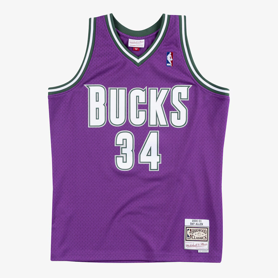 NBA  SWINGMAN  JERSEY  BUCKS  2001  RAY ALLEN