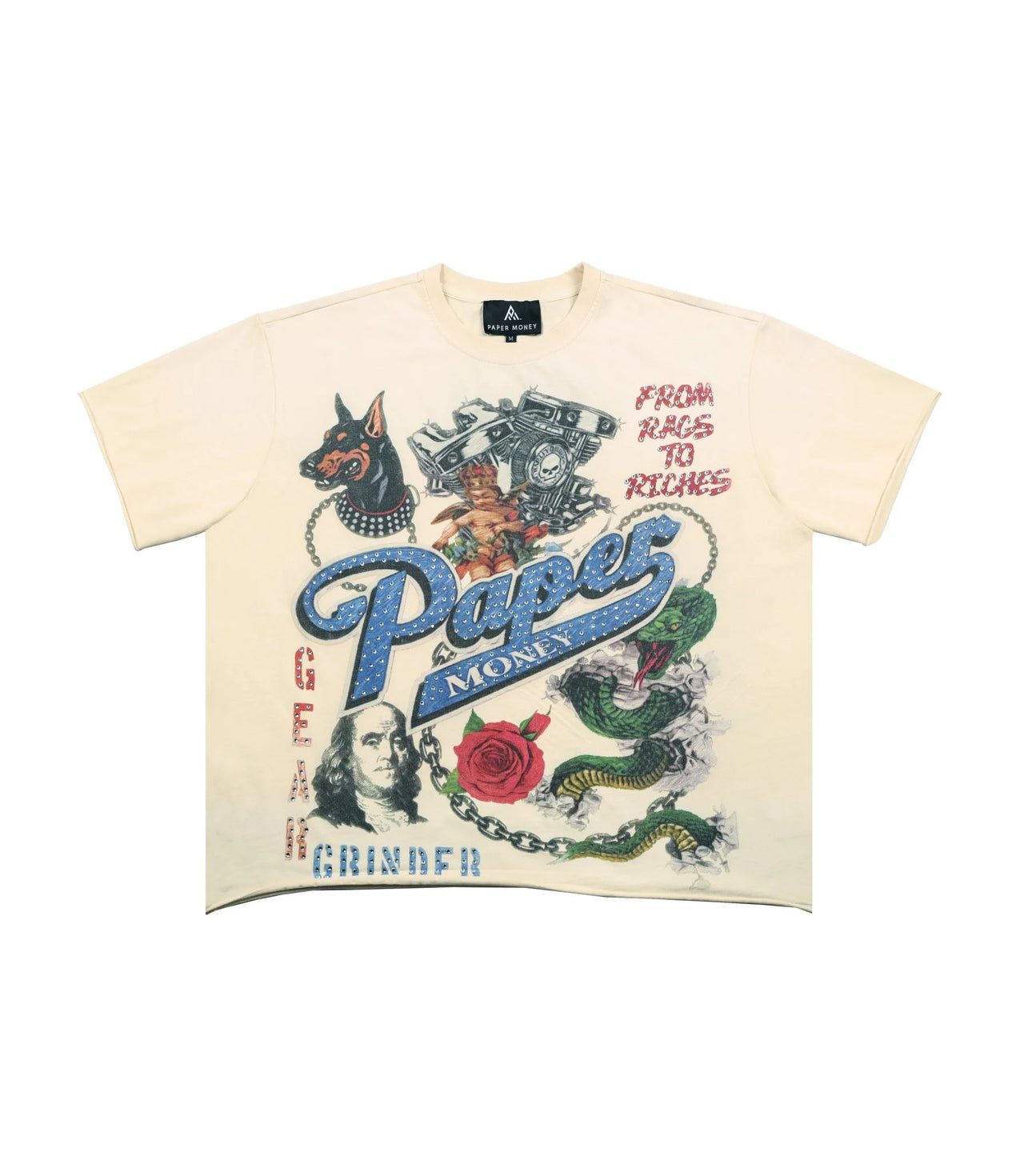 FOR THE DOGS Rhinestone tee