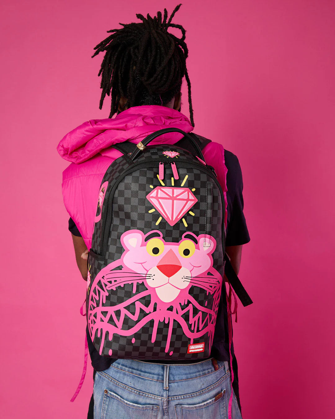 Sprayground Pink Panther: Drippy Diamonds Backpack-thumbmail-11