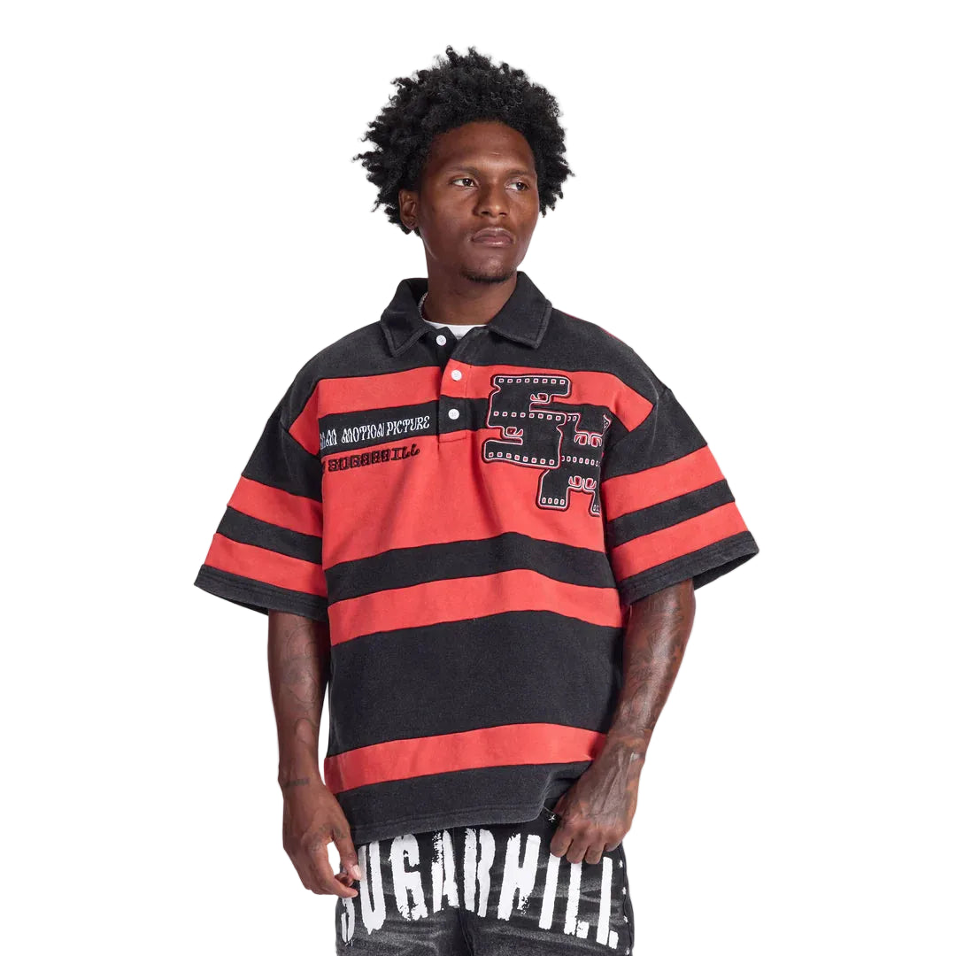"SUPER 9" POLO (RED/BLACK)