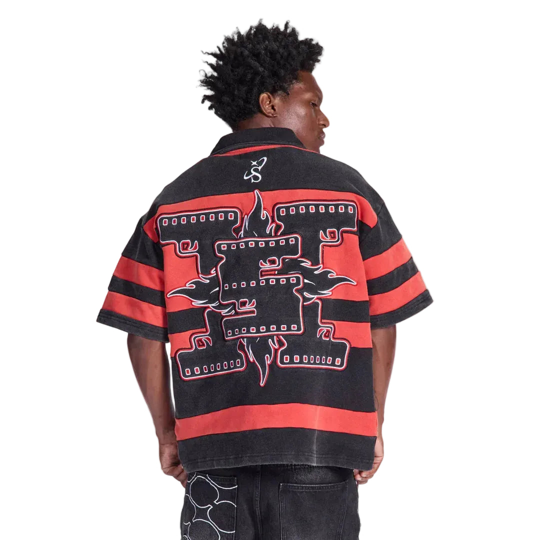 "SUPER 9" POLO (RED/BLACK)