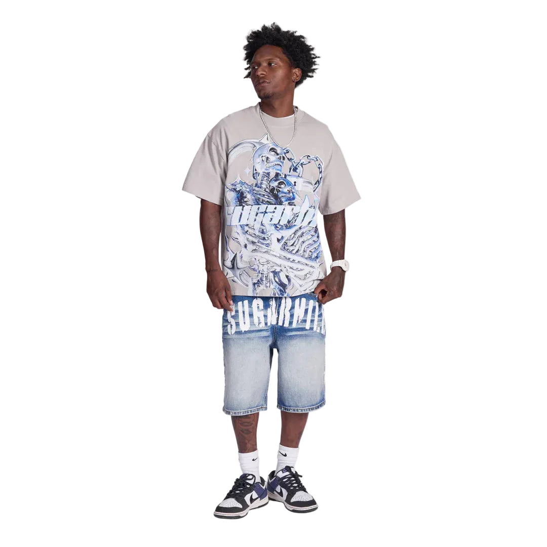 "STAR DEATH" T-SHIRT (GRAY VINTAGE)