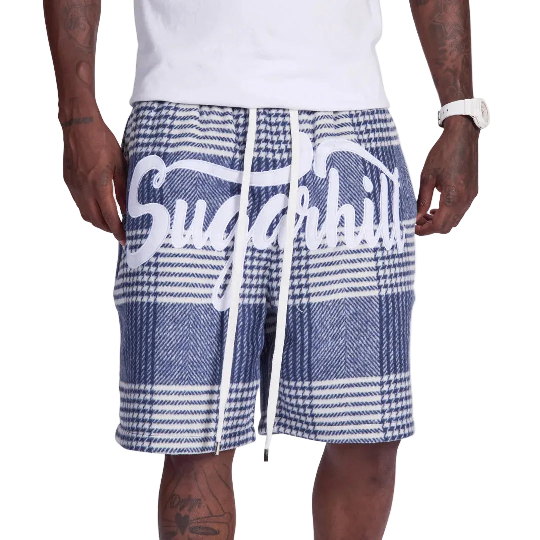 "DUSTER" SHORTS (BLUE PLAID)-thumbmail-1