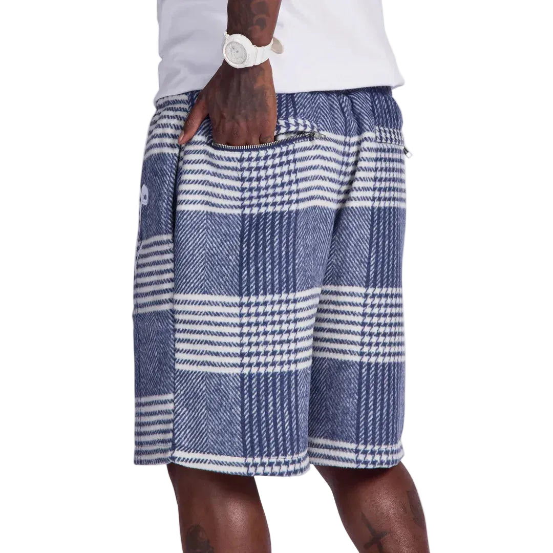 "DUSTER" SHORTS (BLUE PLAID)-thumbmail-2