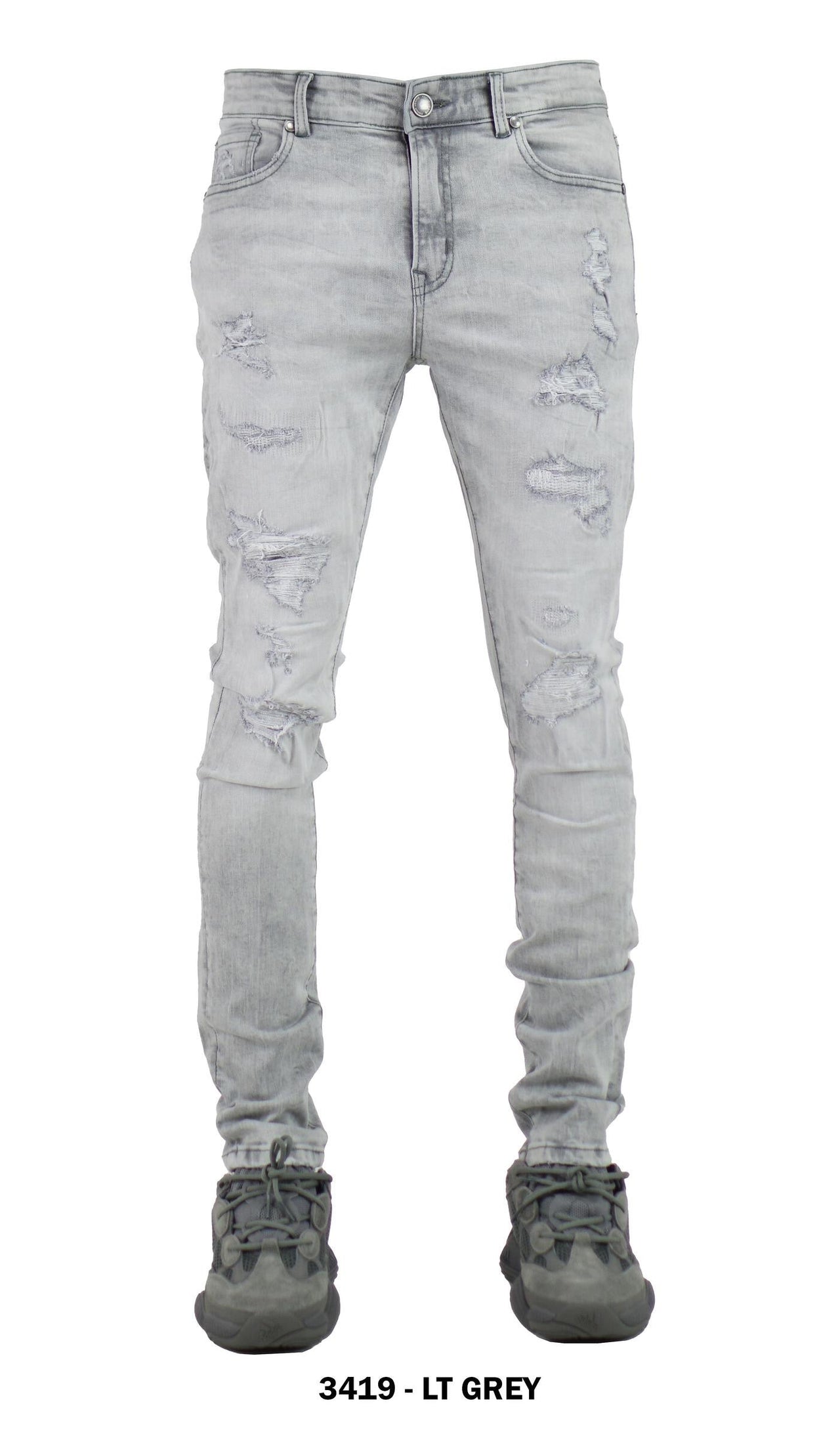RIP & REPAIR LIGHT DISTRESSED DENIM