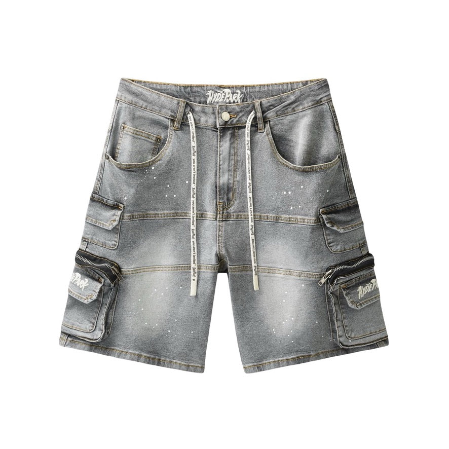 Velocity Cargo Denim Short - Grey