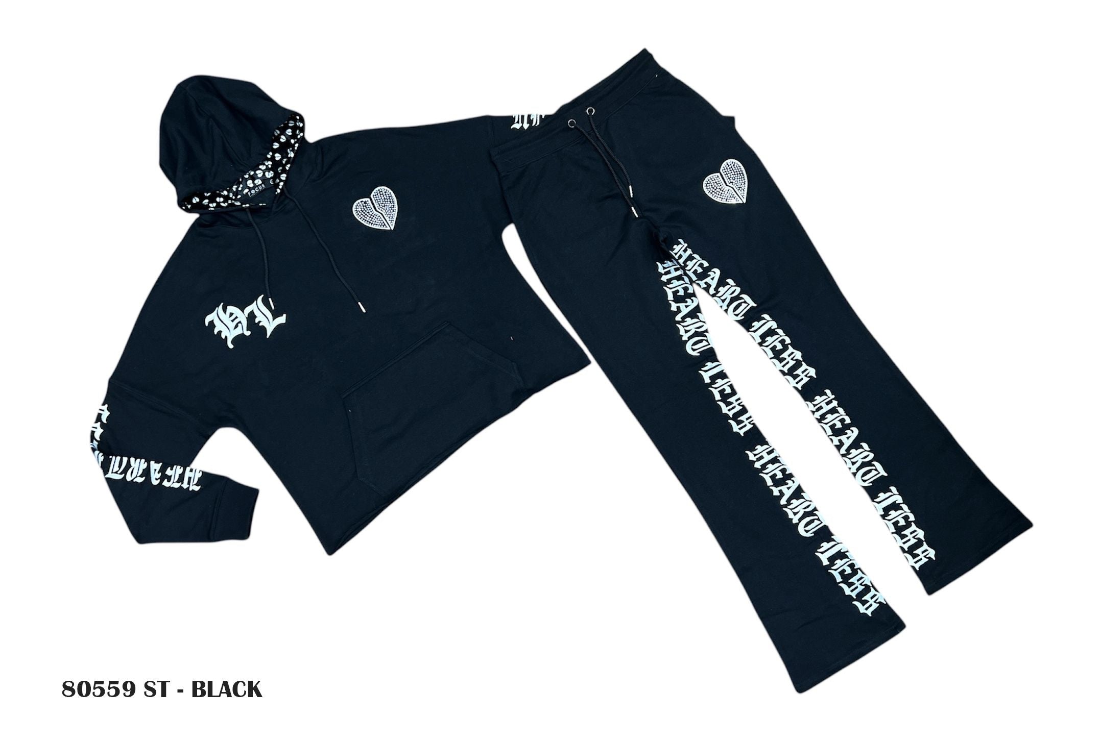 HEARTLESS CROPPED STONE HOODIE - BLK-thumbmail-4