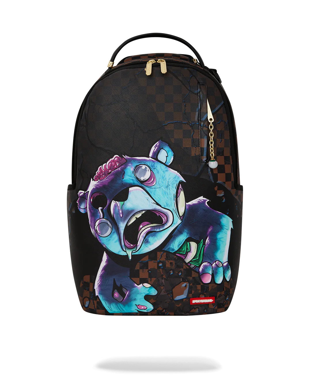 Front View of the Sprayground Zombiebear Backpack