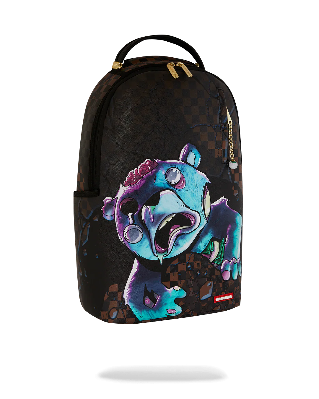 Front Right View of the Sprayground Zombiebear Backpack