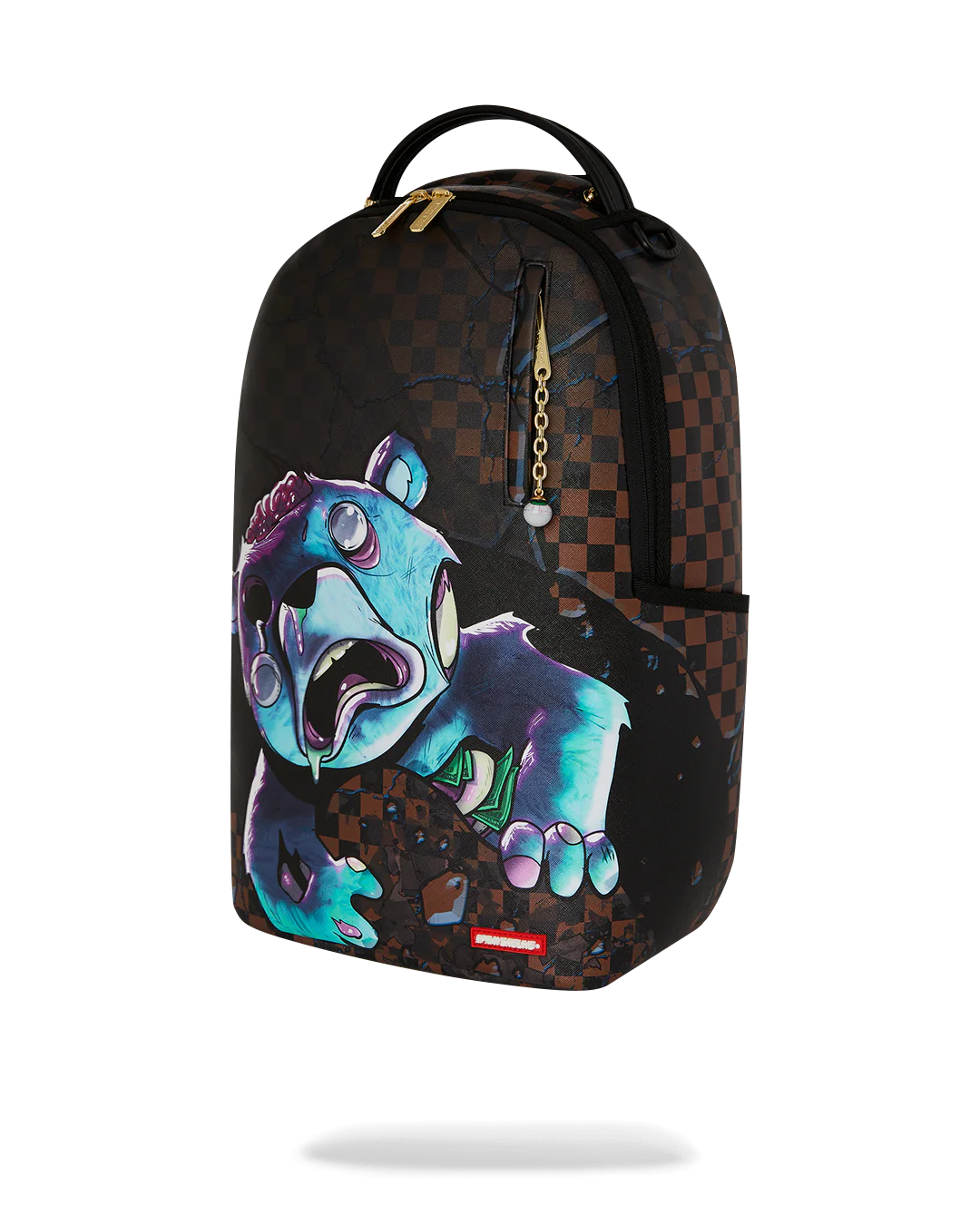 Front Left View of the Sprayground Zombiebear Backpack